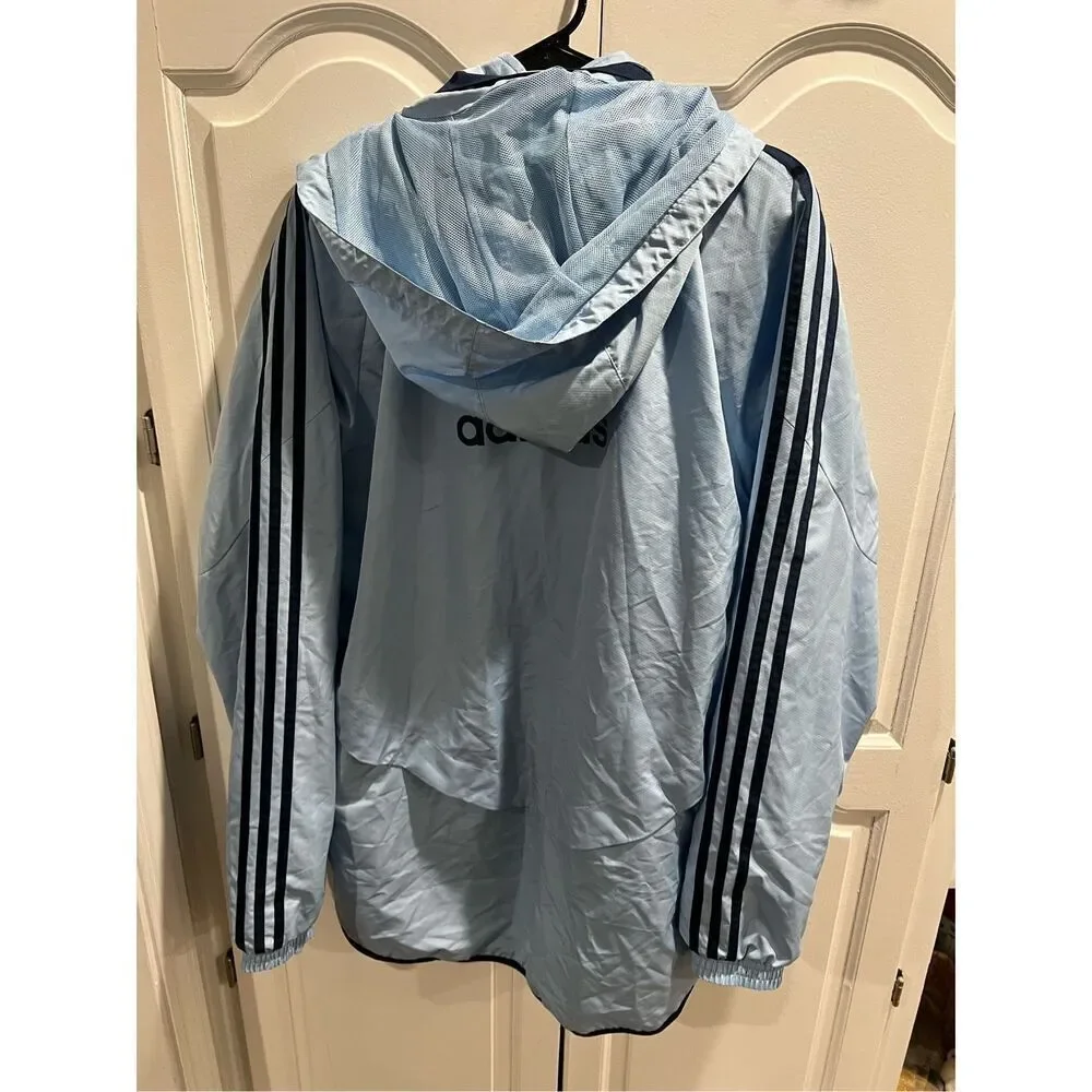 Adidas MLS SPORTING KANSAS CITY Grey Men's L Full-Zip windbreaker/rain Jacket